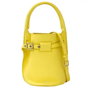 Celine Bag Handbag Shoulder Leather Big Bucket Yellow Crossbody